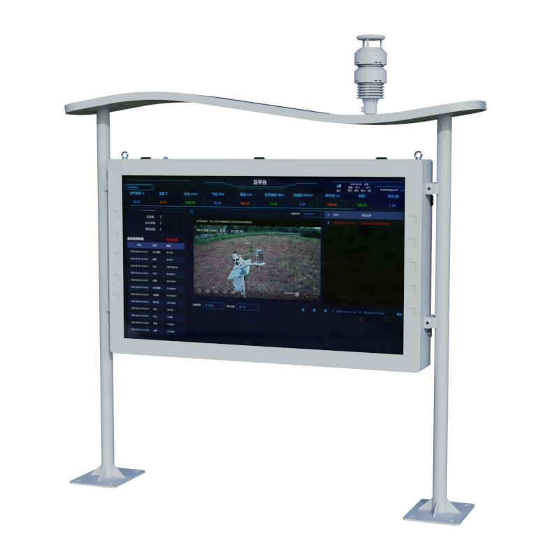 Color screen negative oxygen ion monitoring station